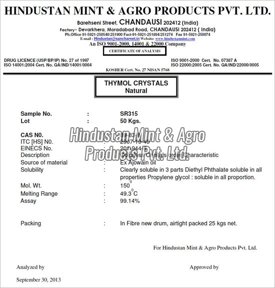 Certificate of Analysis Skatole,6 Methyl Cumarin,Ionone Beta Etc.