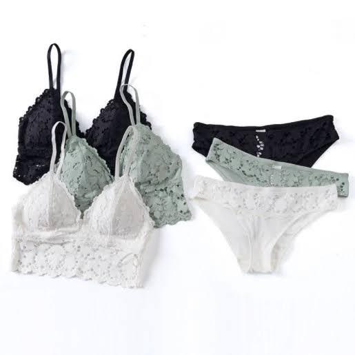 Comfortable Stylish gray bra panty set Deals 