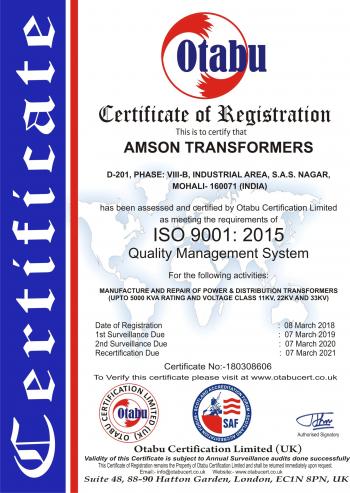 ISO 9001 - 2015 Certificate