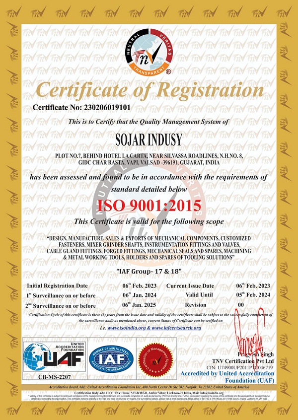 ISO 9001-2015 QUALITY MANAGEMENT CERTIFICATE