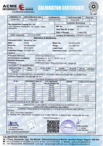 Calibration Certificate 03