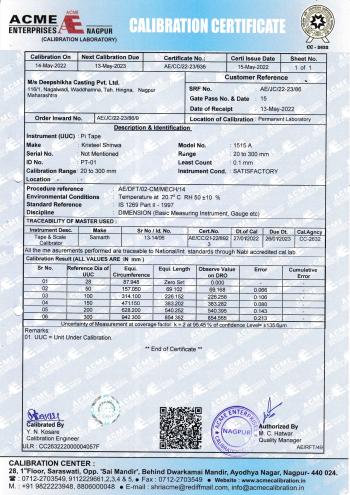 Calibration Certificate 05