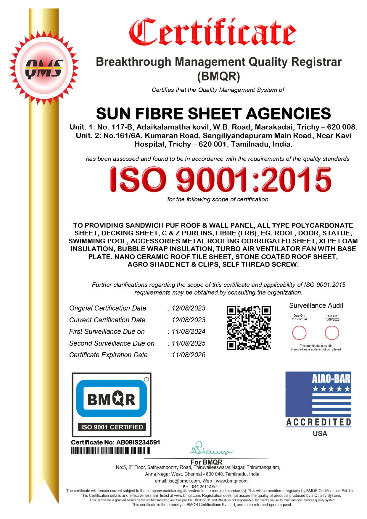 ISO 9001 CERTIFICATION