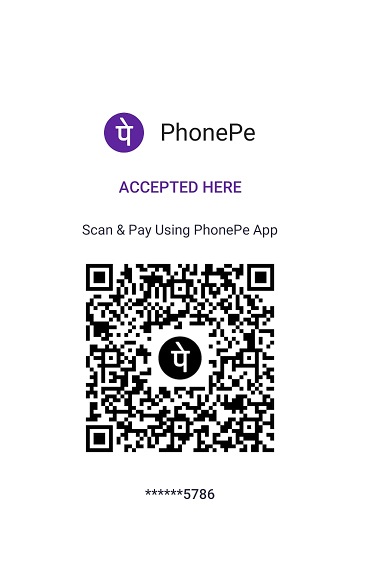 Scan below QR code through Phone Pay App