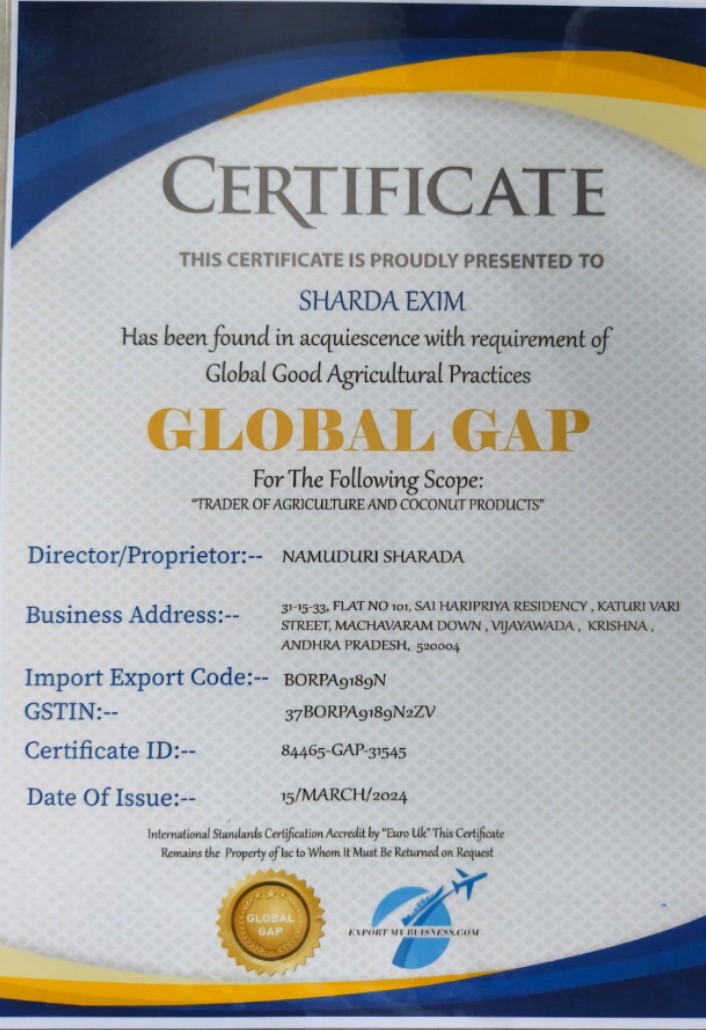 Global GAP Certificate