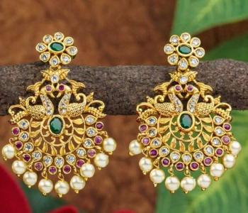Gold-Plated Statement Earrings