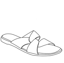 Ladies Criss Cross Slide Sandals