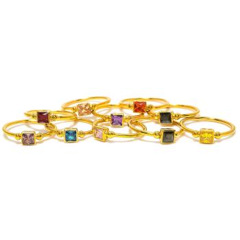 Gemstone Baguette Rings