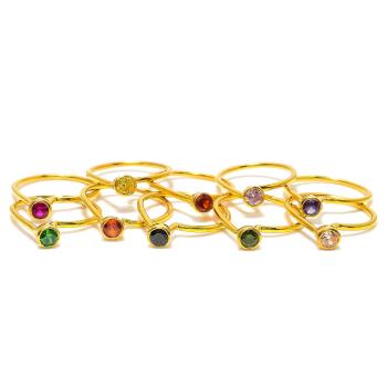 Gold Plated Gemstone Rings