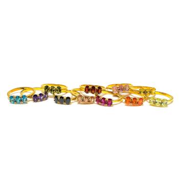 Oval Shape Gemstone Rings