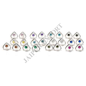 Gemstone Stud Earrings