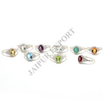 Oval Cut Gemstone Rings