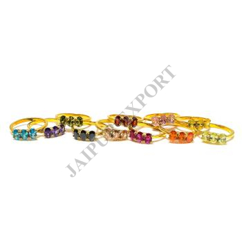 Oval Shape Gemstone Rings