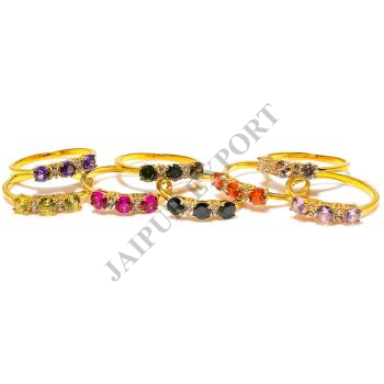 Three Stones Gemstone Rings