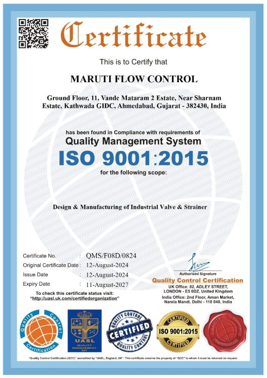 ISO 9001:2015 Certificate