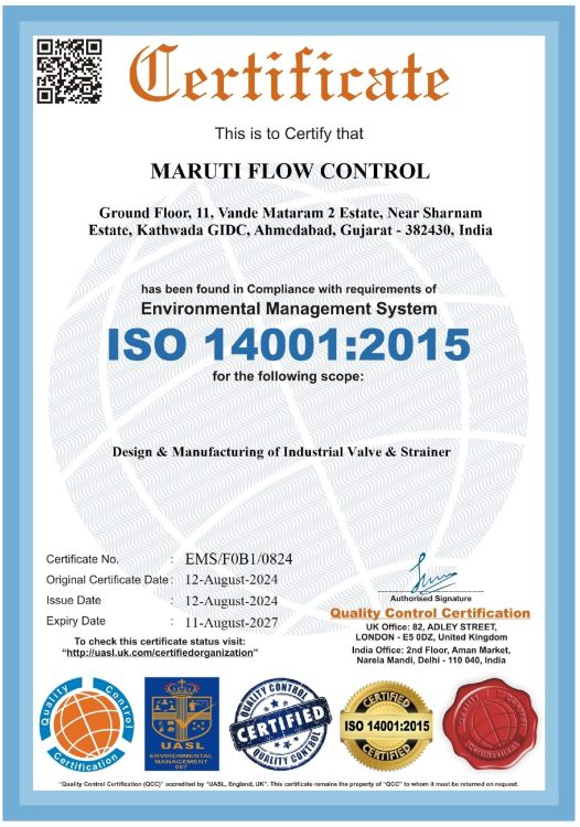 ISO 14001:2015 Certificate