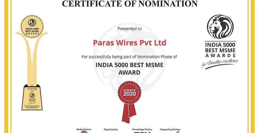 Certificiation Of Nomination