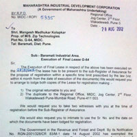Certificates Maharashtra Industrial Development Corporation