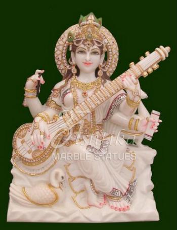 Marble Saraswati Statue