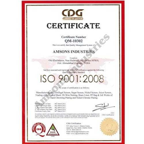 CDG Certificate