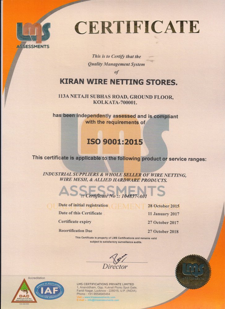 ISO Certificate ISO Certificate