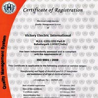 Certificate of ISO 9001 : 2008