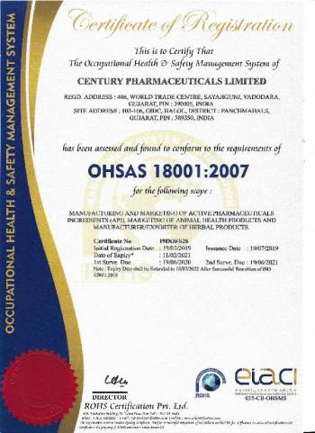 OHSAS Certificate