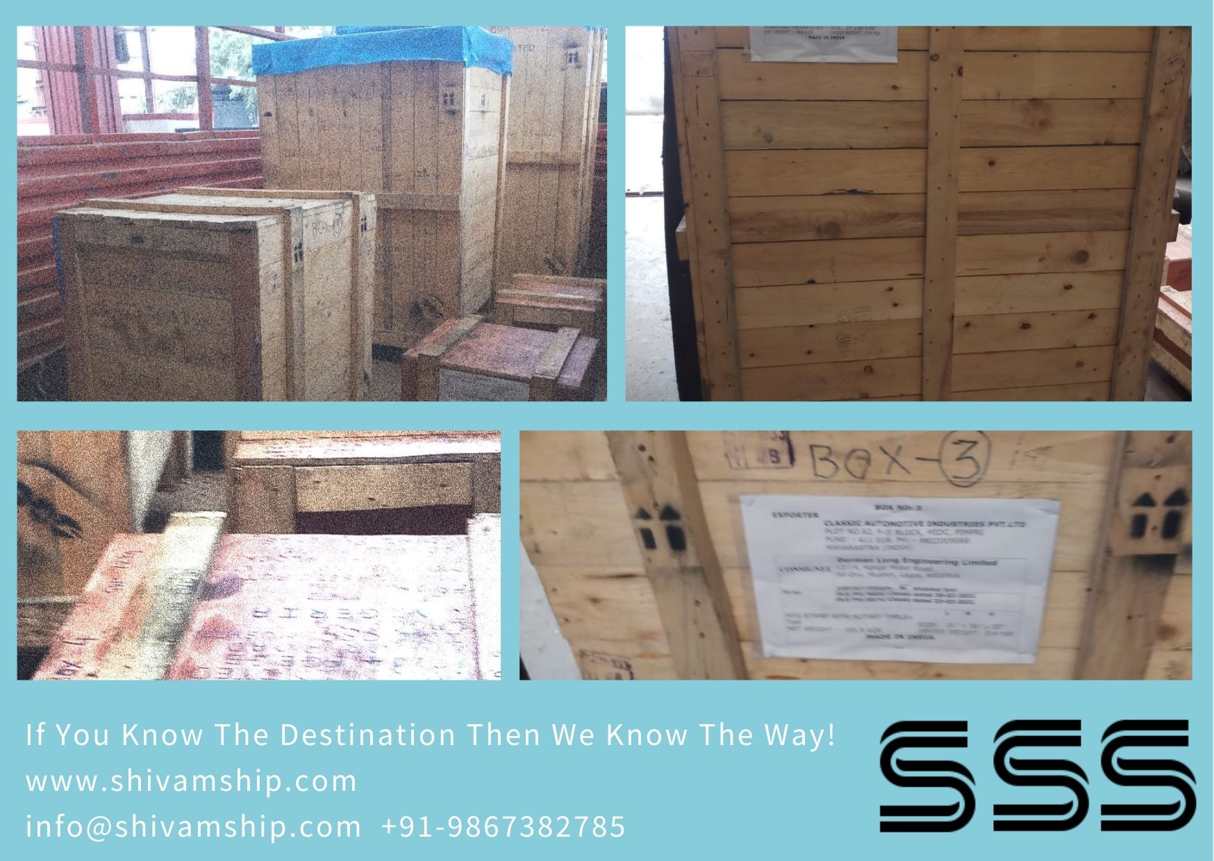 LCL Export Nhava Sheva India to Lagos / Apapa Nigeria New Engineering Machinery and Tolls 5 Packages