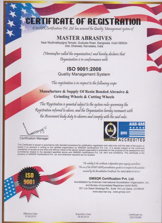 ISO Certificate 9001 : 2008