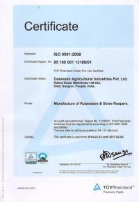 ISO Certified by TUV Germany 02