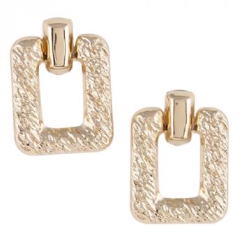 Gold Textured Earrings
