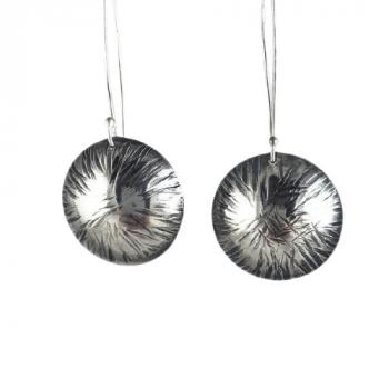 Silver Textured Earrings