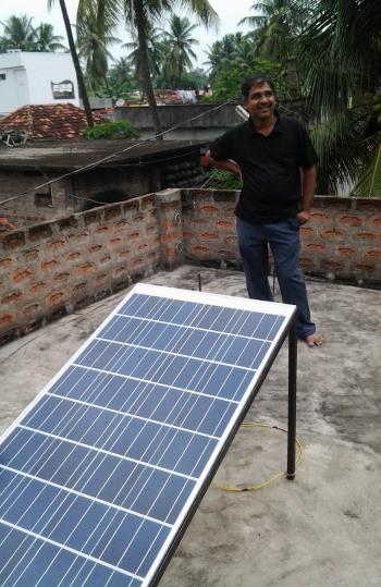 125 Watt peak Solar DC System installed in 2013 in a Mandapata , East Godavari District