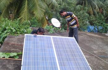 200 Watt peak Solar DC System installed in 2013 in a Mandapata , East Godavari District