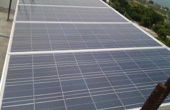 600 Wp Solar Spv Panel System to Support Solar Off-grid System with 12v 150ah 2 Nos. Solar Batteries Installed in 2014 @ Tirupathi