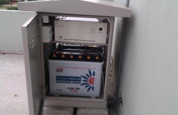 Solar Off-grid System with 12v 150ah 2 Nos. Solar  Batteries Installed in 2014 @ Tirupathi