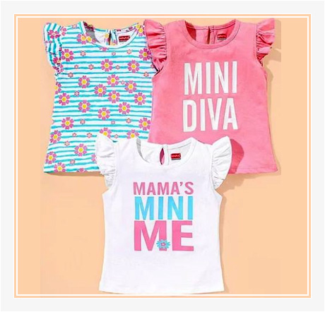 Single Jersey Girls Designer Tops