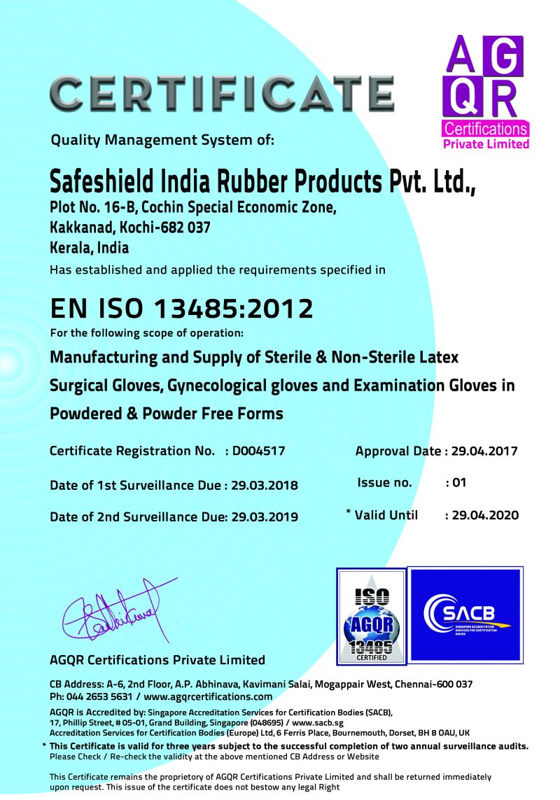 ISO 13485 : 2012 Certificate