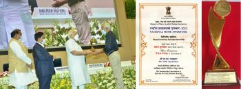 Receiving First Prize in MSME (Micro Small and Medium Scale Enterprises) National level award 2022