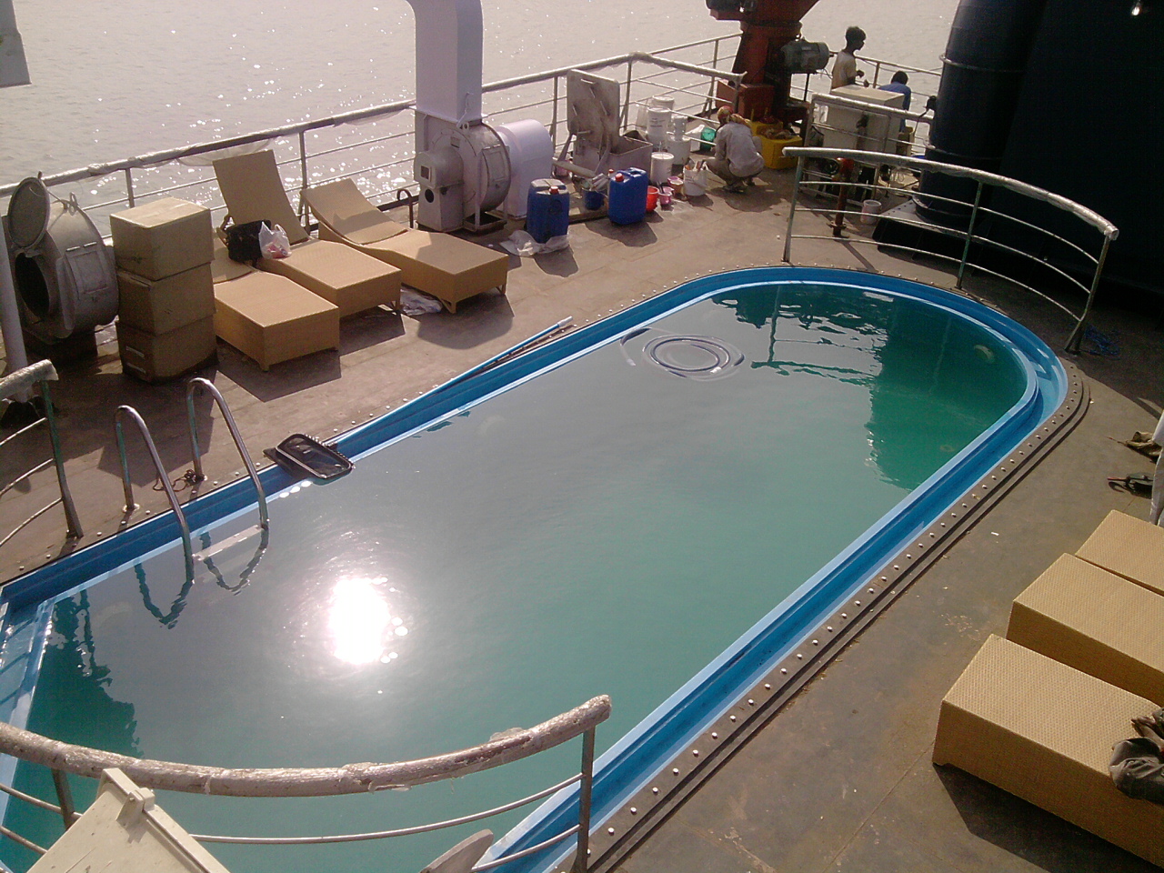 Swimming Pool On Ship Deck