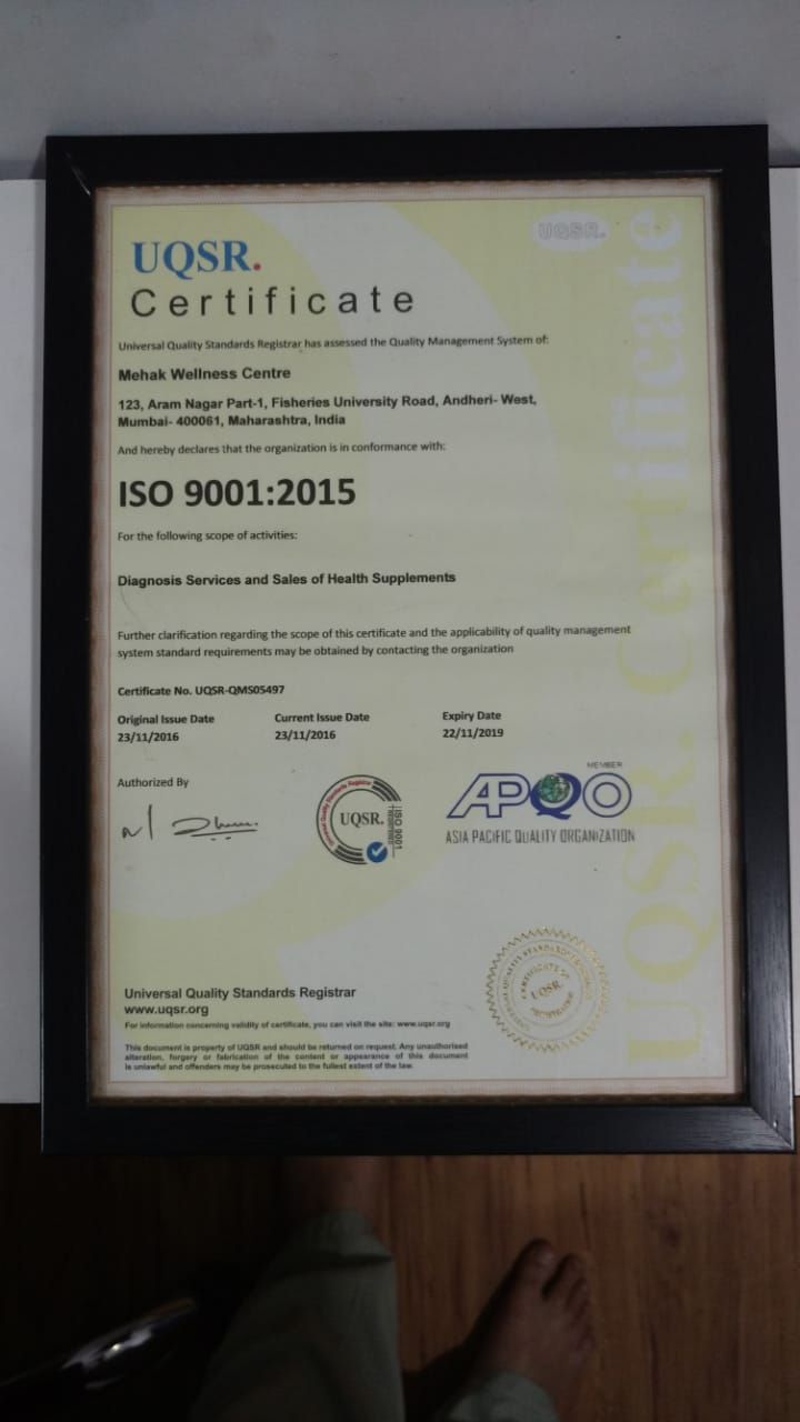 ISO CERTIFICATE 2016