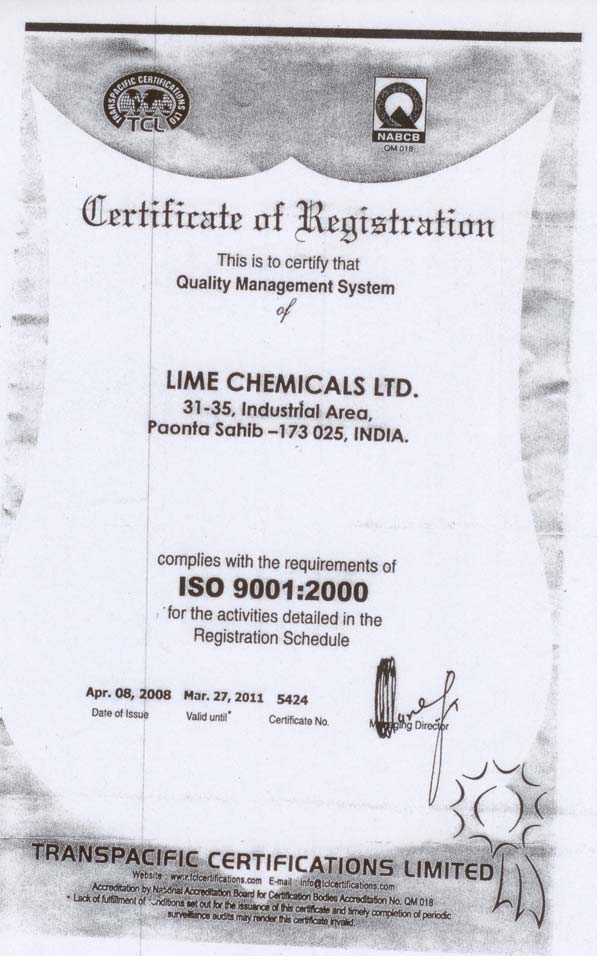 Quality Management Certificate
