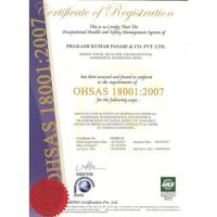 OHSAS: 18001 Certificate