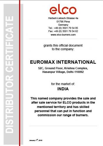Distributer Certificate