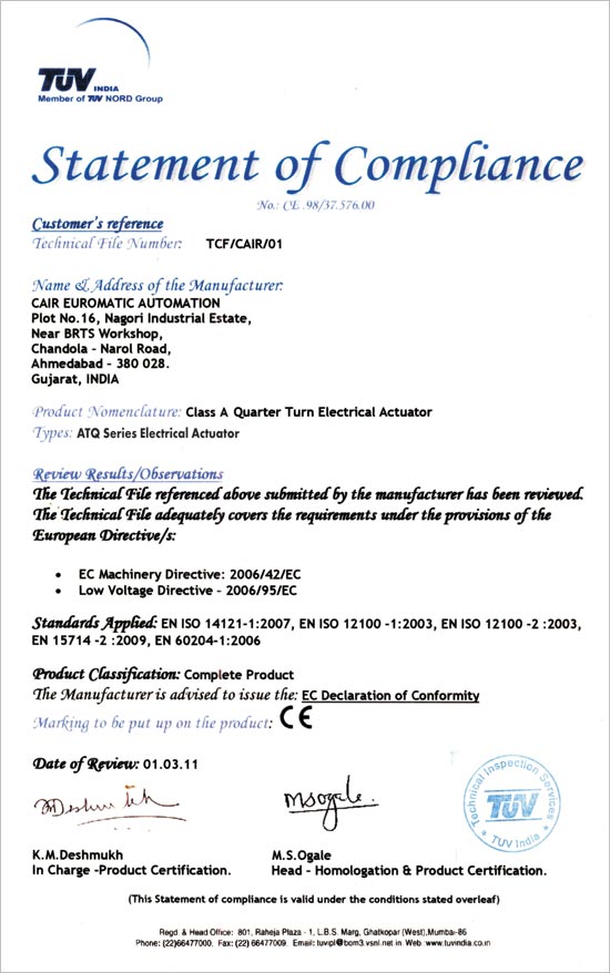 CE Certificate 01