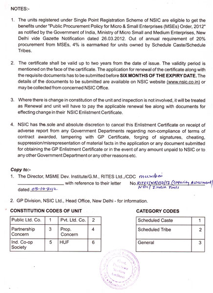NSIC Certificate Part 2