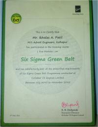 Six Sigma Certificate