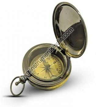Brass Push Button Compass