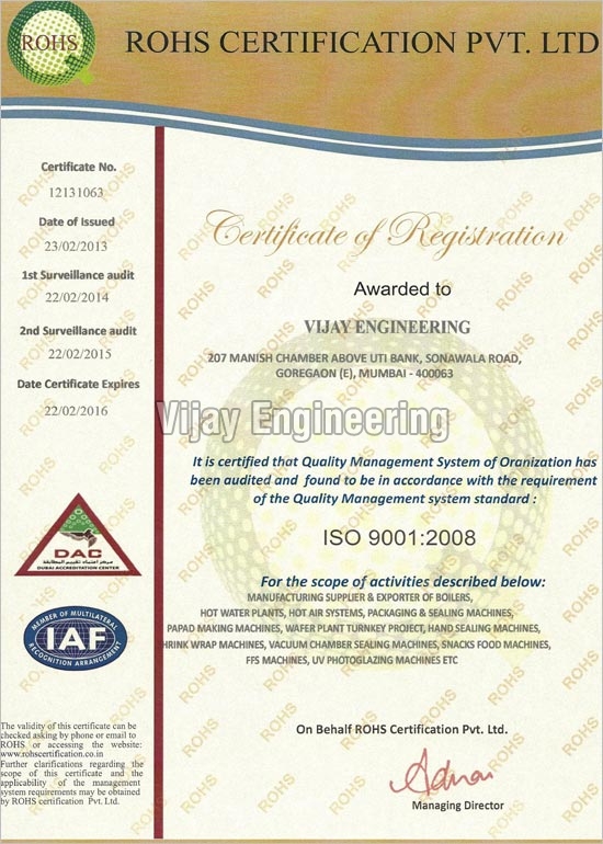 ISO Certificate