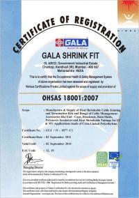 OHSAS-18001:2007 Certificate